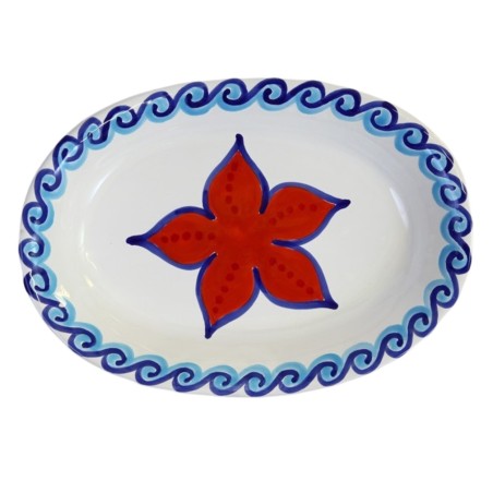 Oval plate Maestrale De Simone sicilian handmade pottery Oval plate Maestrale De Simone sicilian handmade pottery